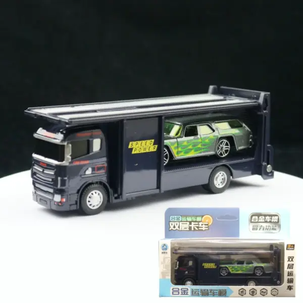 1:64 Alloy Flat Trailer and Truck Model - Image 9