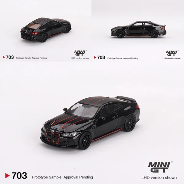 1/64 Diecast BMW M4 CSL Black Model Car