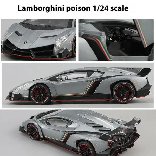 1:24 Lamborghini Veneno Diecast Car Model - Image 4