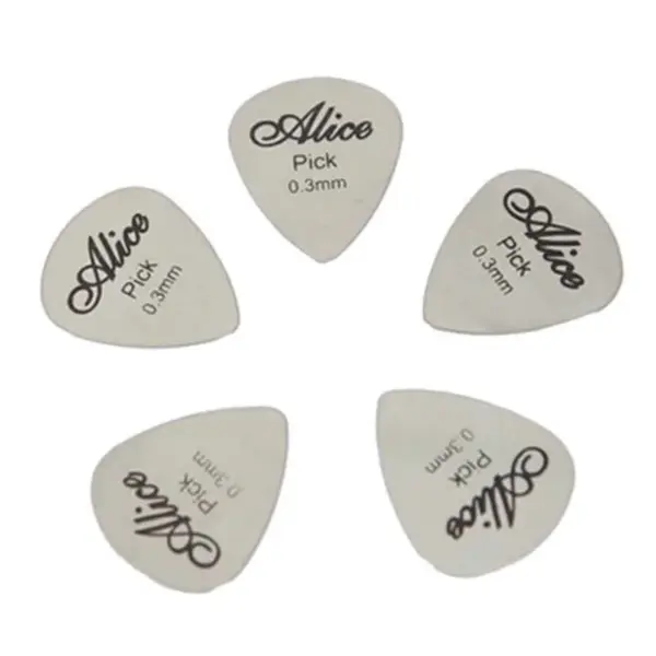 5 or 10 Pack Metal Guitar Picks 0.3mm Silver - Image 4