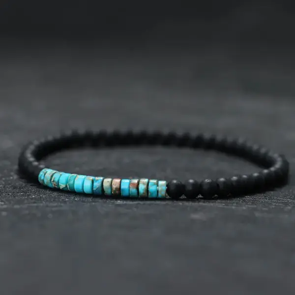 Unisex 4mm Emperor Onyx Bead Bracelet - Image 9
