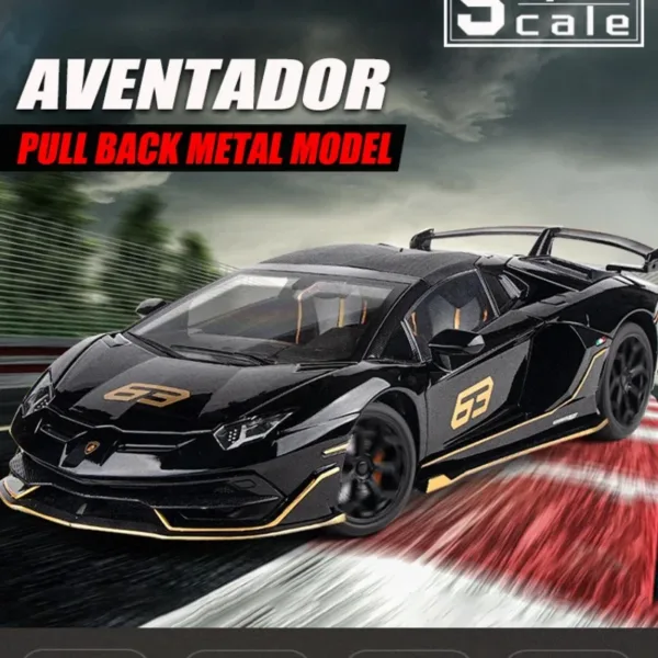 Aventador SVJ 63 Diecast Model Car 1/18 Scale - Image 8