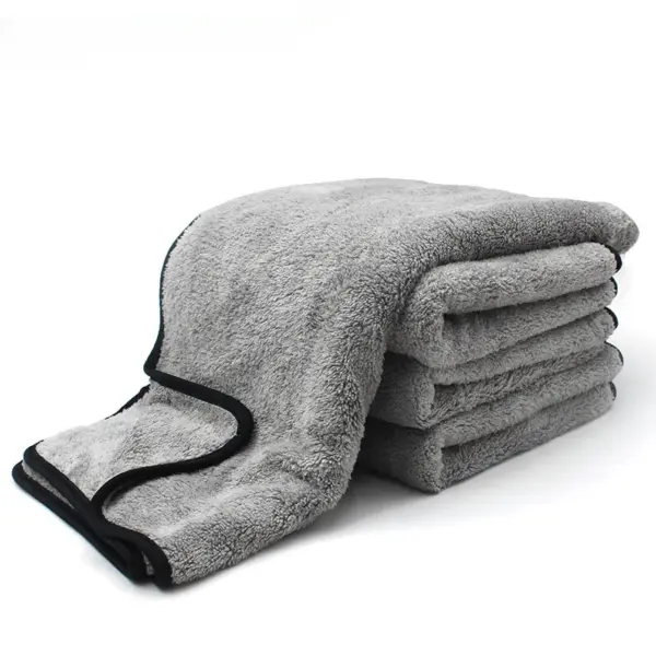 Premium Microfiber Car Cleaning Towel - Gray