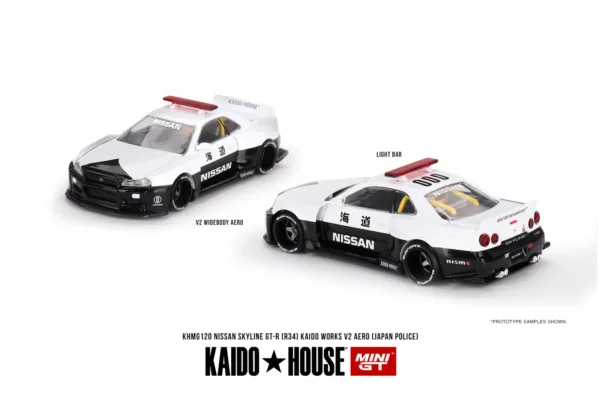 Nissan Skyline GT-R R34 Police Diecast Model