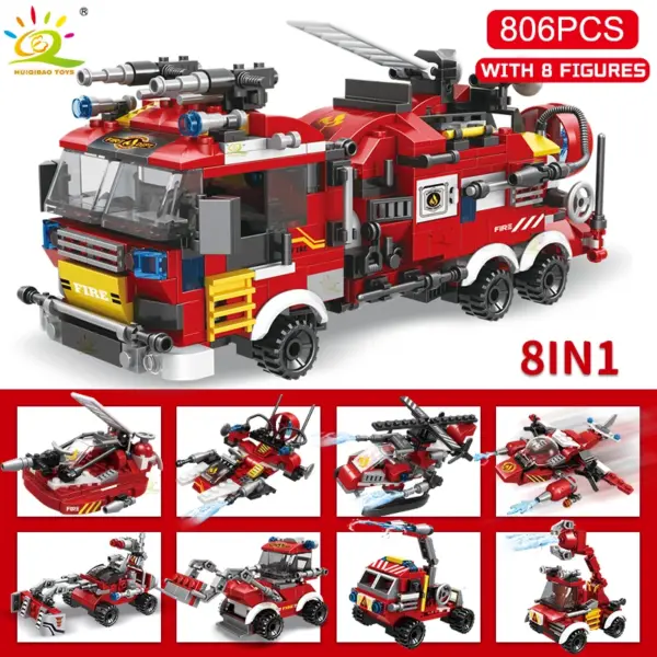 Fire Truck Building Blocks Set 806PCS - Image 2