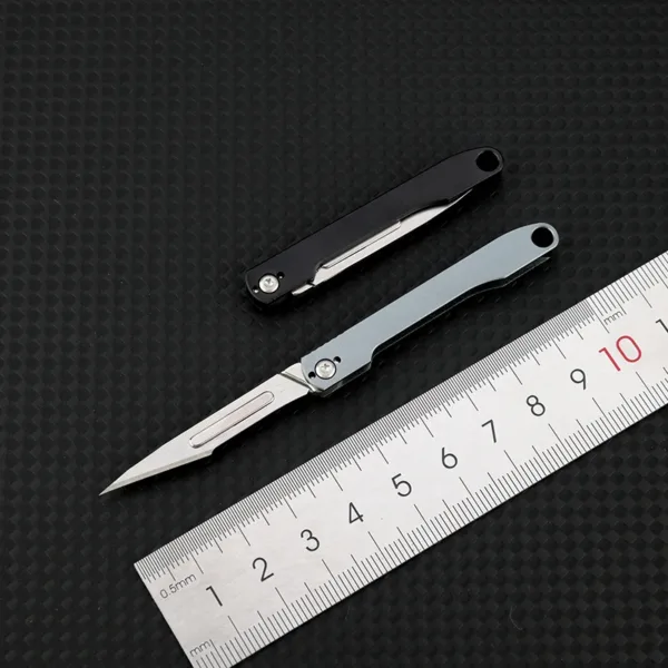 Aluminum Alloy Mini Folding Knife with 10 Blades - Image 2