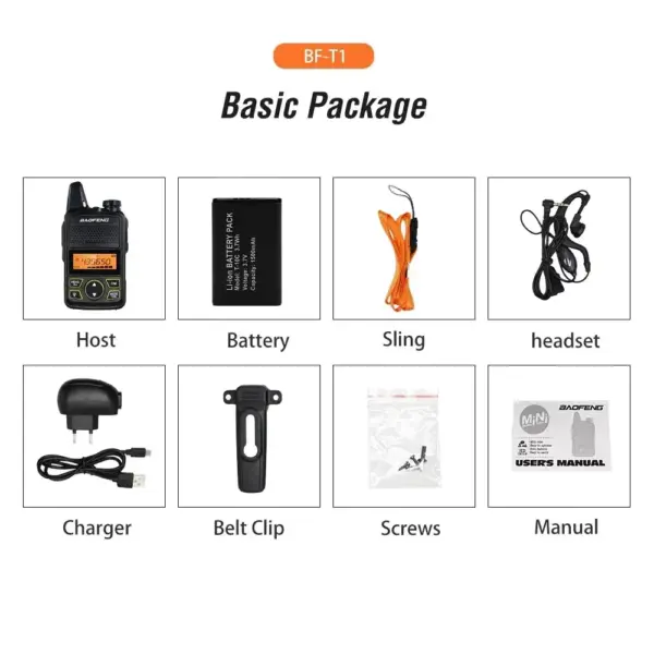 Baofeng BF-T1 Mini Walkie Talkie UHF 5W - Image 6