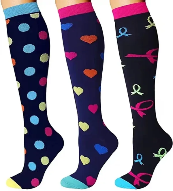 3 Pairs Compression Socks for Men and Women - Image 14