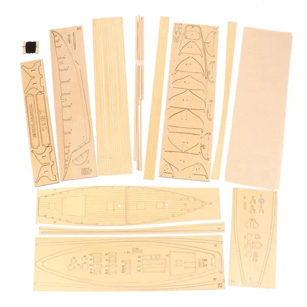 1:87 Wooden Sailing Ship DIY Model Kit - Image 3