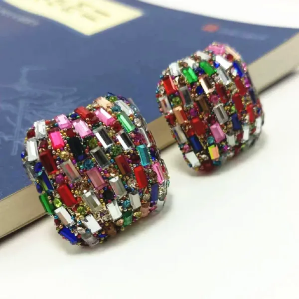 Trendy Rhinestone Stud Earrings for Women