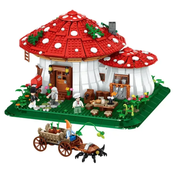 2233PCS Mushroom House Building Blocks Set