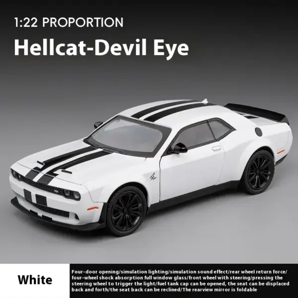 Dodge Challenger Redeye Hellcat Diecast Model Car - Image 7