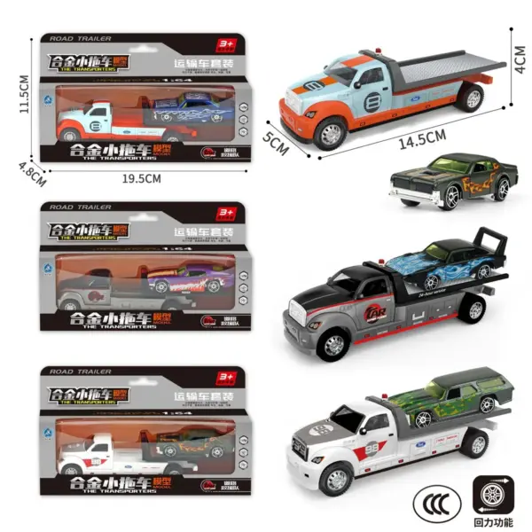 1:64 Alloy Flat Trailer and Truck Model - Image 2