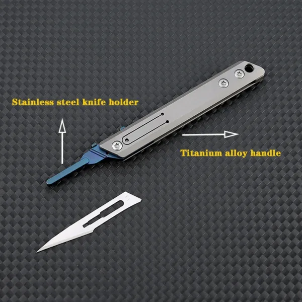 Titanium Alloy Folding Knife with 10 Blades - Image 2