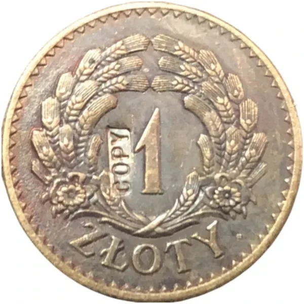 1928 Poland 1 Zloty Antique Coin Replica