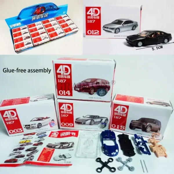 4D Plastic Mini Car Puzzle 1:87 Scale Toy - Image 4