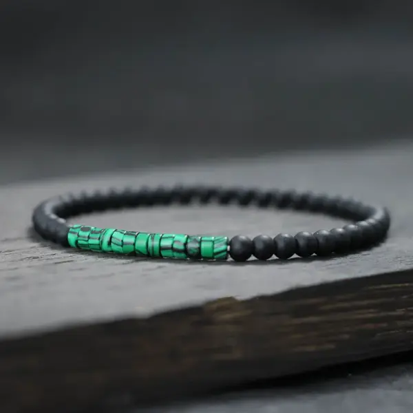 Unisex 4mm Emperor Onyx Bead Bracelet - Image 10