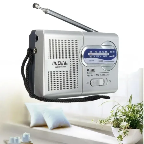 Portable AM/FM Radio BC-R119 in Silver - Image 2