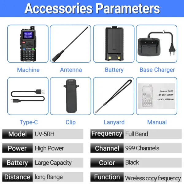 Baofeng UV-5RH 10W Dual Band Walkie Talkie - Image 6