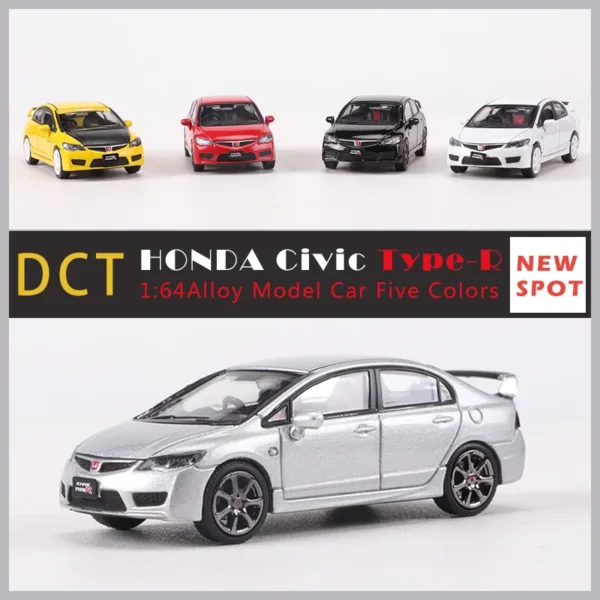 1:64 Scale Civic Type-R Sedan Alloy Model Car - Image 2