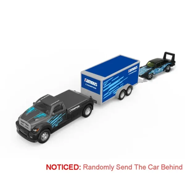 1:64 Alloy Container Trailer Model Toy Car - Image 12