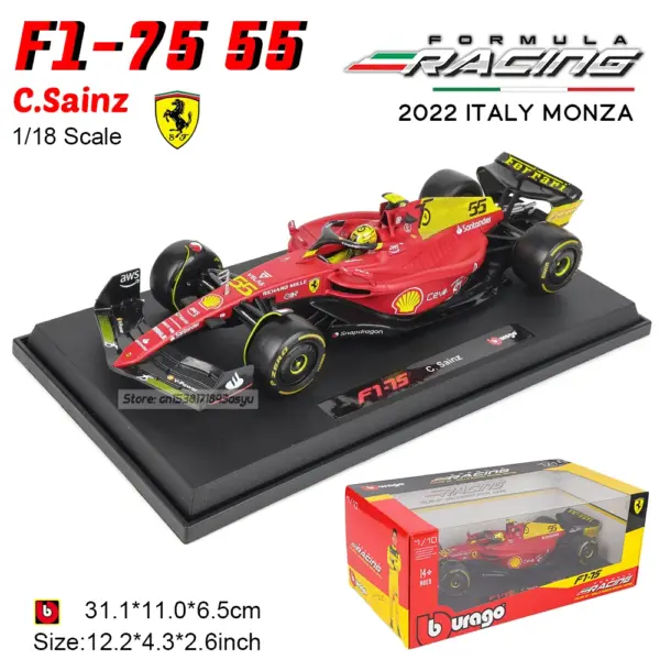 Bburago 1:18 Ferrari SF23 Leclerc Model Car - Image 13