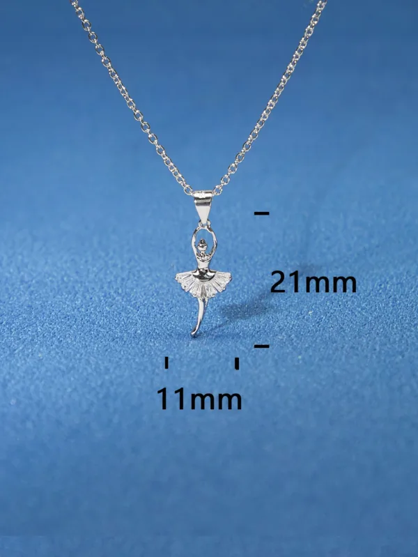 Sterling Silver Ballerina Pendant Necklace - Image 5