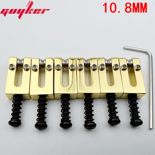 Stainless Steel Roller Brass Saddles Set for Guitar - Image 10