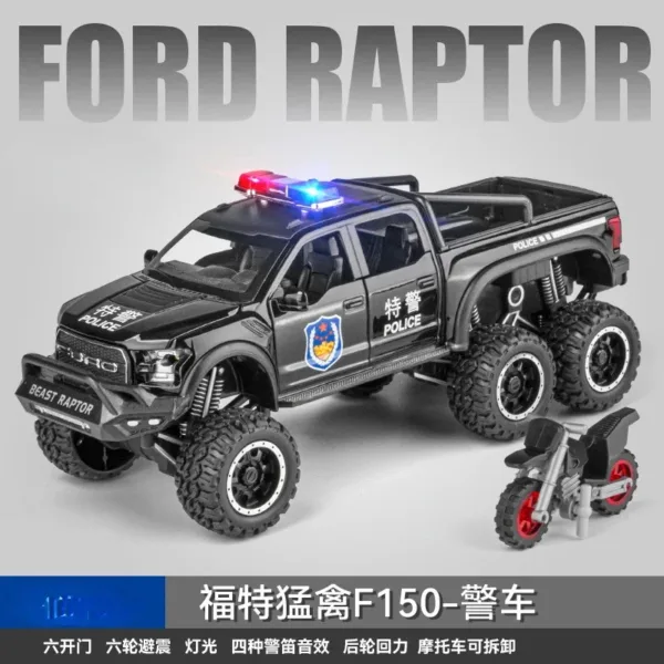 1:28 Scale Ford RAPTOR F150 Diecast Model - Image 8