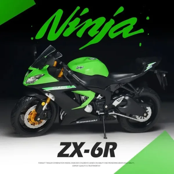 1/12 Scale Kawasaki ZX-6R Ninja Model Motorbike - Image 6