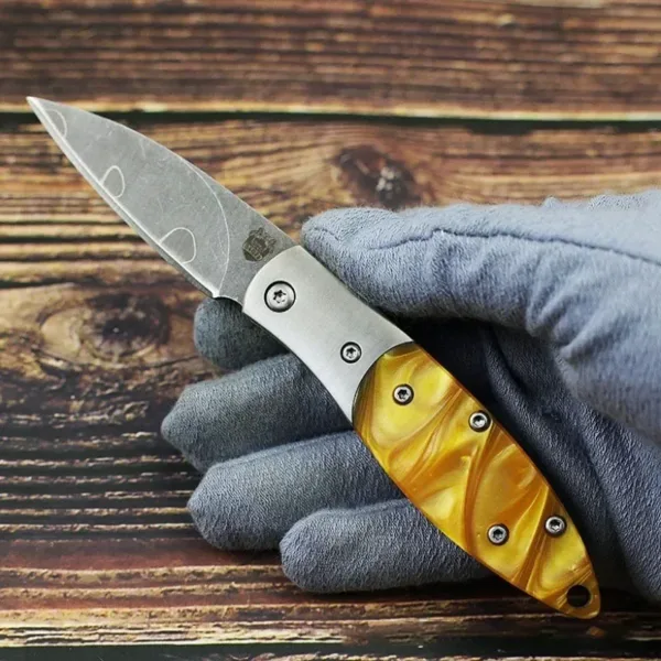 Outdoor Folding Knife with Resin Handle - Image 7