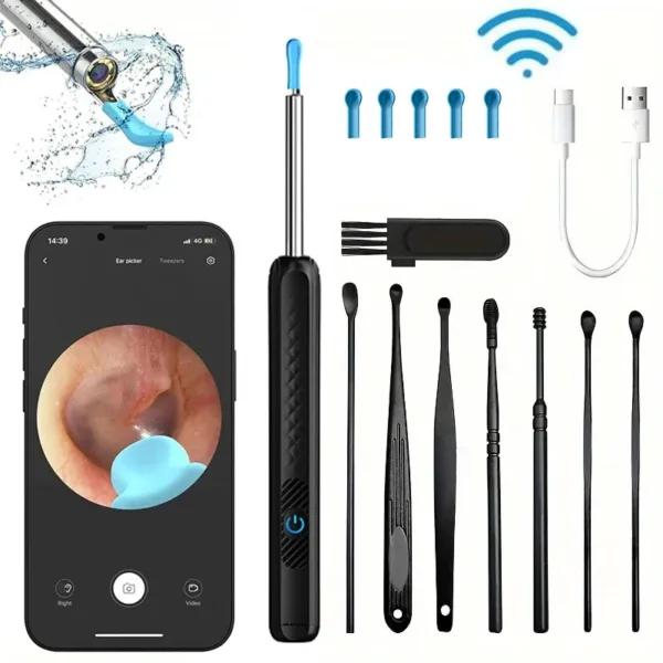 Wireless WiFi Ear Cleaner Otoscope Kit