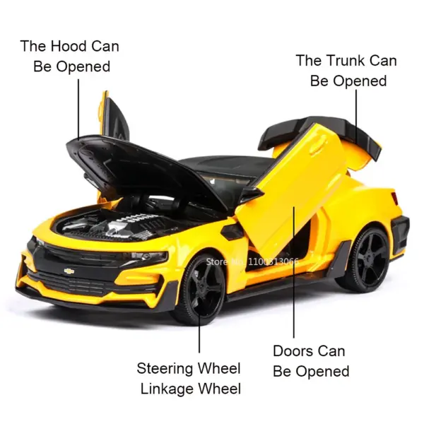 1:24 Scale Diecast Camaro Model Toy - Image 2