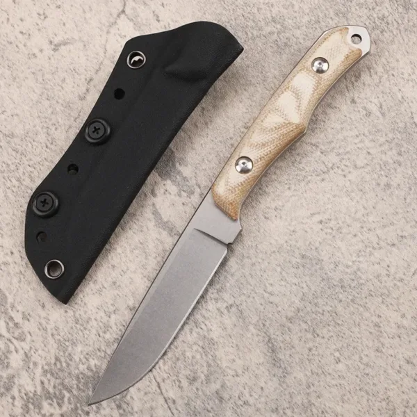 VG10 Steel Fixed Blade Knife with Scabbard - Image 9