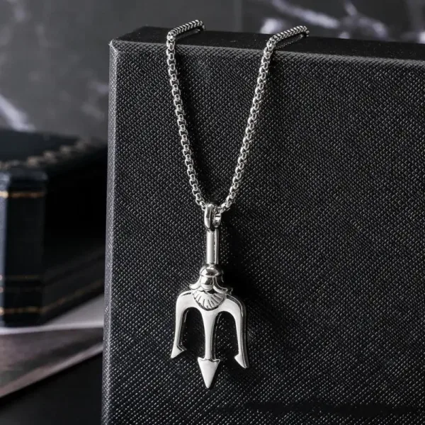 Retro Punk Trident Pendant Necklace for Everyone - Image 44