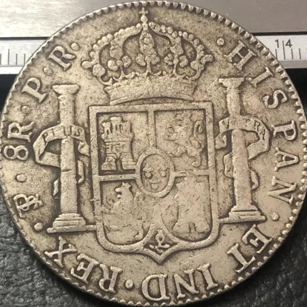 1782 Spanish Reales Copy Antique Silver Coin - Image 2