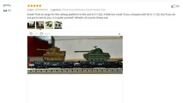 1:144 WWII Plastic Tank Model Set of 4 - Image 6