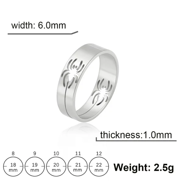 Stainless Steel Spider Ring for Men and Women - Image 8