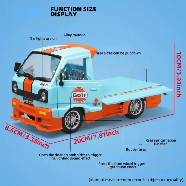 1:24 Alloy Gulf Truck Diecast Toy Car Model - Image 2