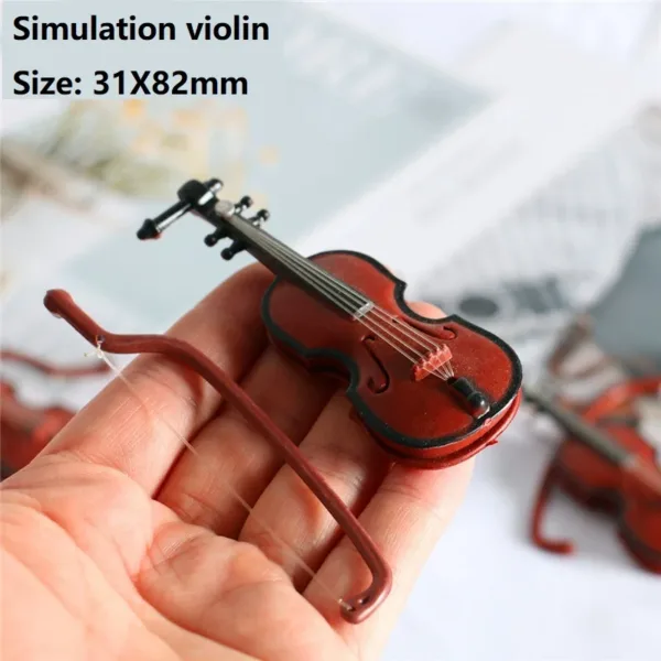 Miniature Violin Model for Dollhouses 1/6 1/12