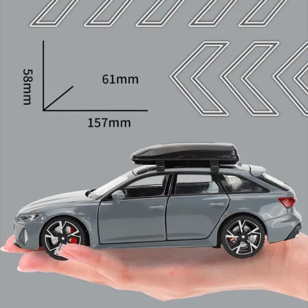 1/32 Audi RS6 Diecast Model Car with Sound - Image 3