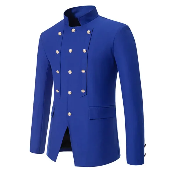 Men's Vintage Button Blazer Coat - Image 10