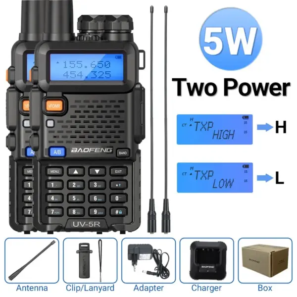 Baofeng UV-5R 5W/8W Dual Band Walkie Talkies - Image 10