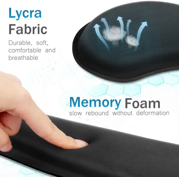 Ergonomic Memory Foam Wrist Rest Set - Image 3