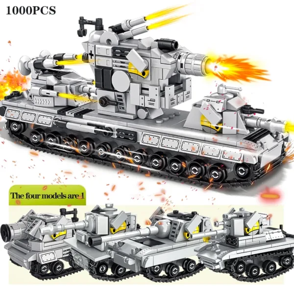 Military Tank Building Block Toy Set - Image 5