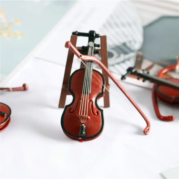 Miniature Violin Model for Dollhouses 1/6 1/12 - Image 3