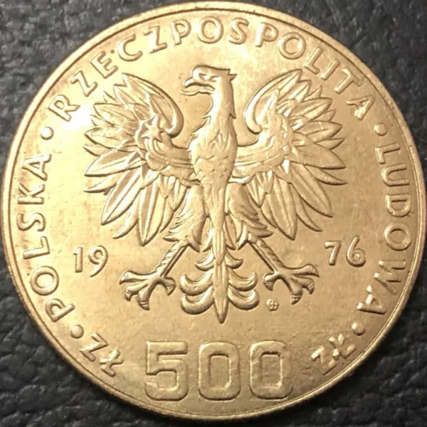 1976 Poland 500 Złotych Replica Coin - Image 2