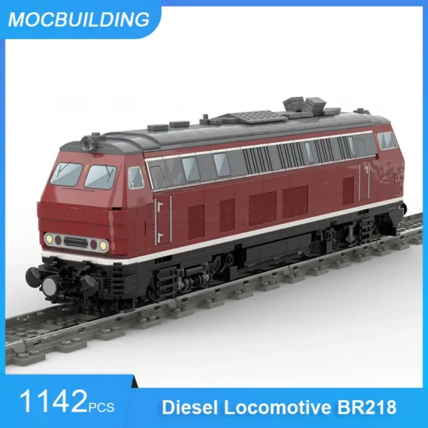 MOC Building Blocks Diesel Locomotive Set