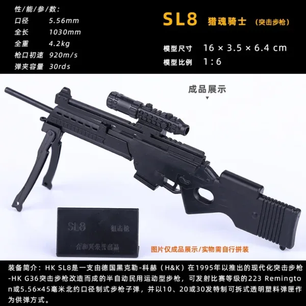 1/6 Scale Submachine Gun Toy Model for Figures - Image 8