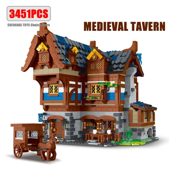 Medieval Tavern Building Blocks Model Set 3451PCS